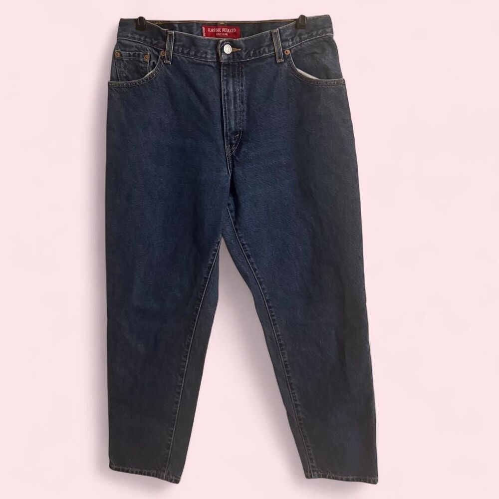 Levi’s 550 classic relaxed jeans women’s 14 medium indigo blue vintage tapered